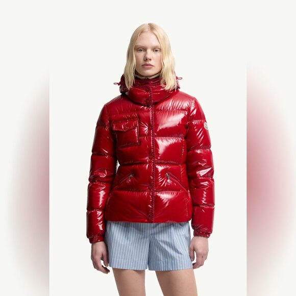 Moncler  Glareins Braided Trim Hooded Short Down Jacket - Picture 2 of 11